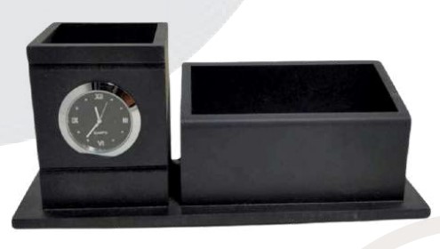 Painted Wooden Desk Organizer for Executive Desk and Workstation Setup, Practical Storage Gift Item for Corporate Gifting and Table Organization